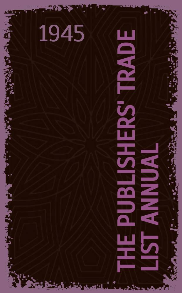 The Publishers' trade list annual
