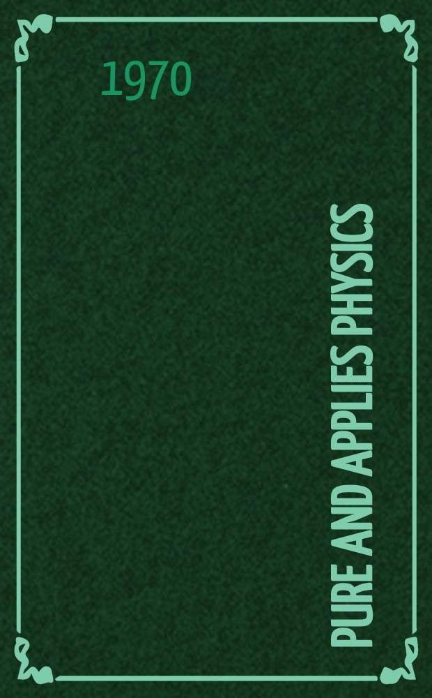 Pure and applies physics : A series of monographs and textbooks. Vol.34 : Introduction to electrodynamics