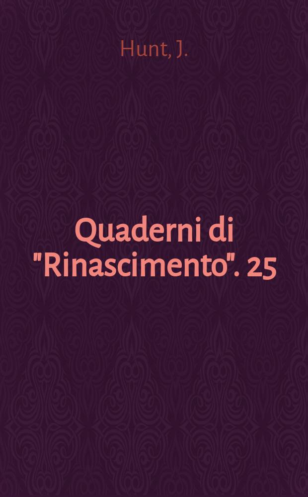 Quaderni di "Rinascimento". 25 : Politian and scholastic logic