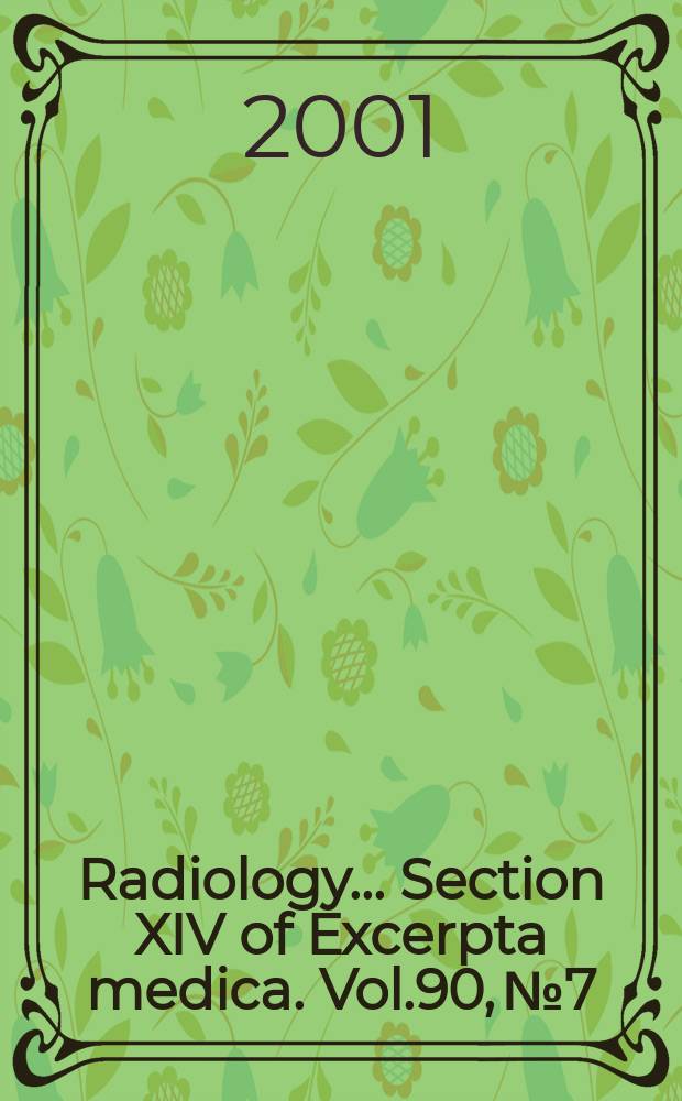 Radiology... Section XIV of Excerpta medica. Vol.90, №7