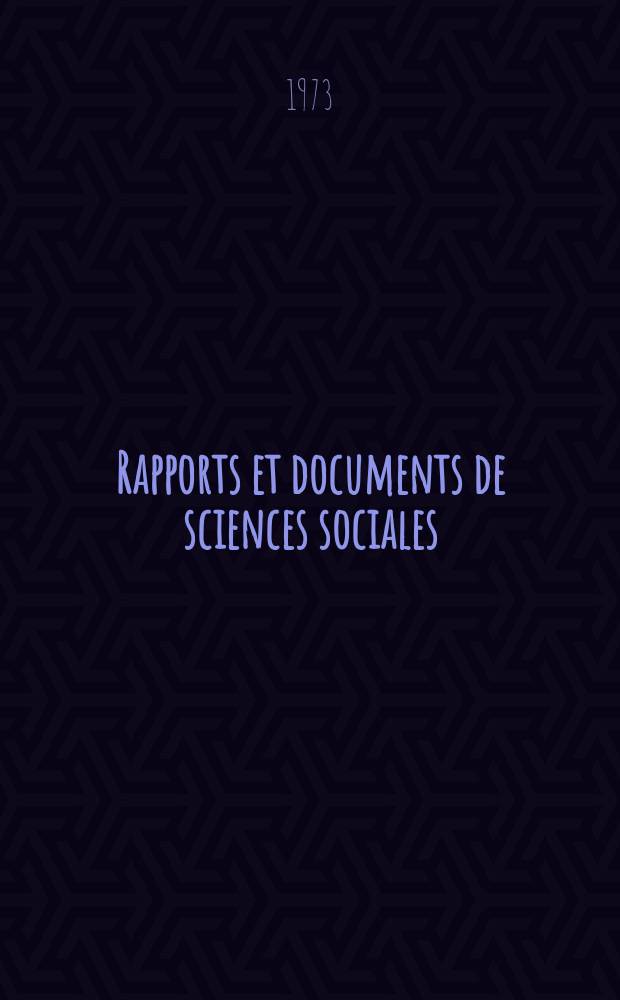 Rapports et documents de sciences sociales : Documents spéciaux du Centre de documentation des sciences sociales. №27 : DARE système de dépistage