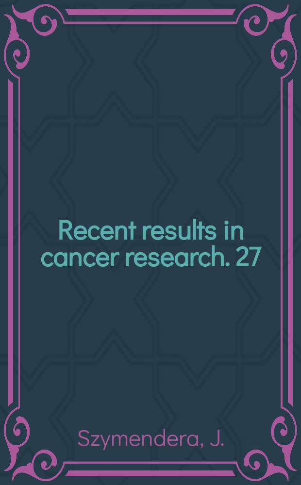 Recent results in cancer research. 27 : Bone mineral metabolism in cancer