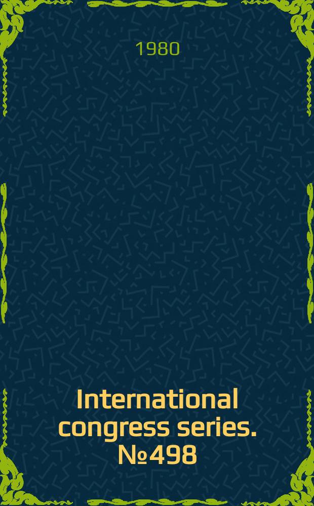 International congress series. №498 : International symposium on recent advances in ultrasound diagnosis (1979; Dubrovnic)