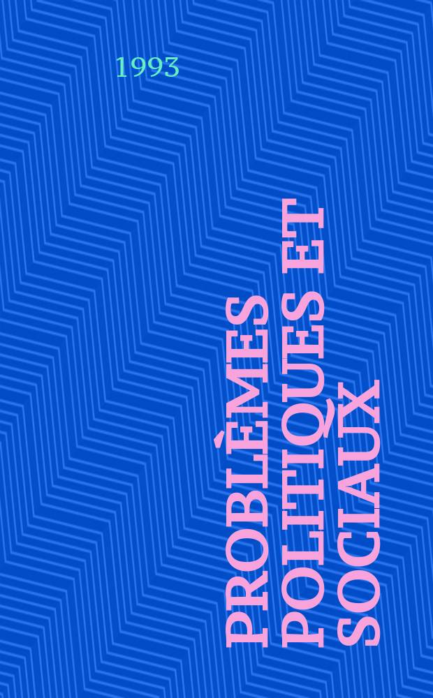 Problèmes politiques et sociaux : Articles et documents d'actualité mondiale. №697 : L'Arbitrage commercial international