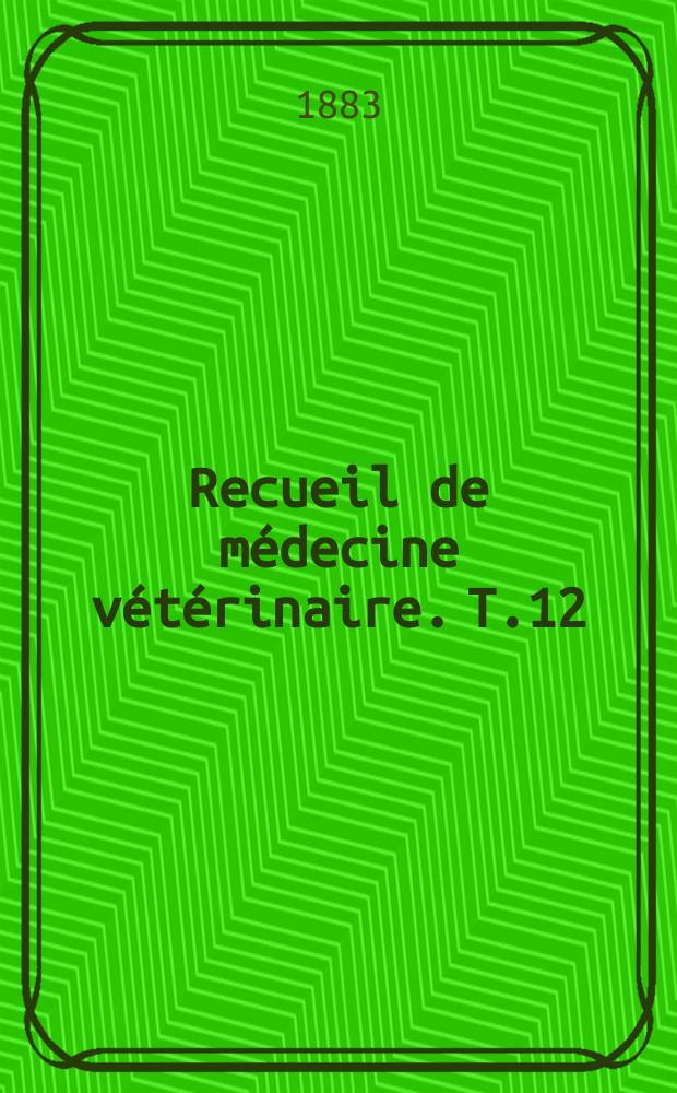 Recueil de médecine vétérinaire. T.12(60), №23