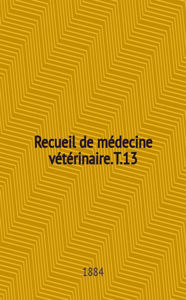 Recueil de médecine vétérinaire. T.13(61), №5