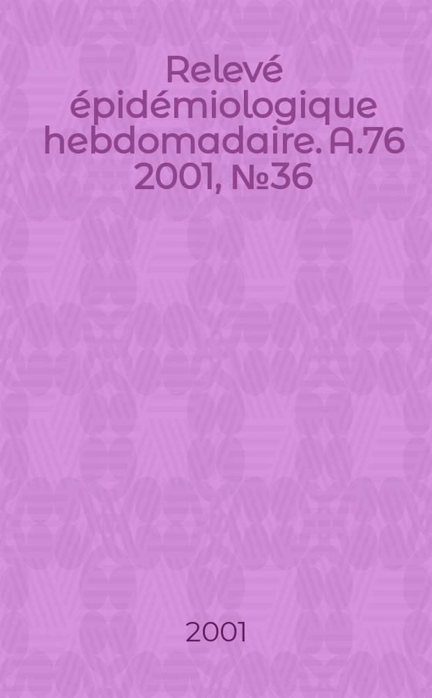 Relevé épidémiologique hebdomadaire. A.76 2001, №36