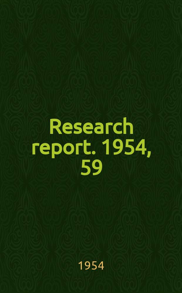 Research report. 1954, 59 : The synthesis of guanidoacetic acid-amidine- C¹⁴
