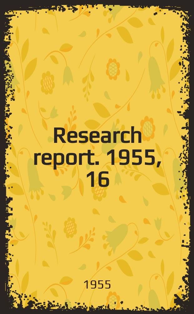 Research report. 1955, 16 : Citritase; the citrate splitting enzyme from Escherichia coli