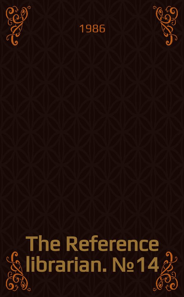 The Reference librarian. №14 : Personnel issues in reference services