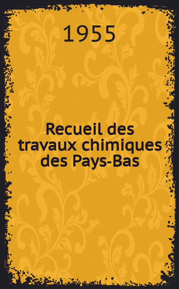 Recueil des travaux chimiques des Pays-Bas : Publ. depuis 1920 par la Société chimique néerlandaise. T.74, №5 : Numéro spécial Comptes rendus du Premier Congrès international de chimie clinique