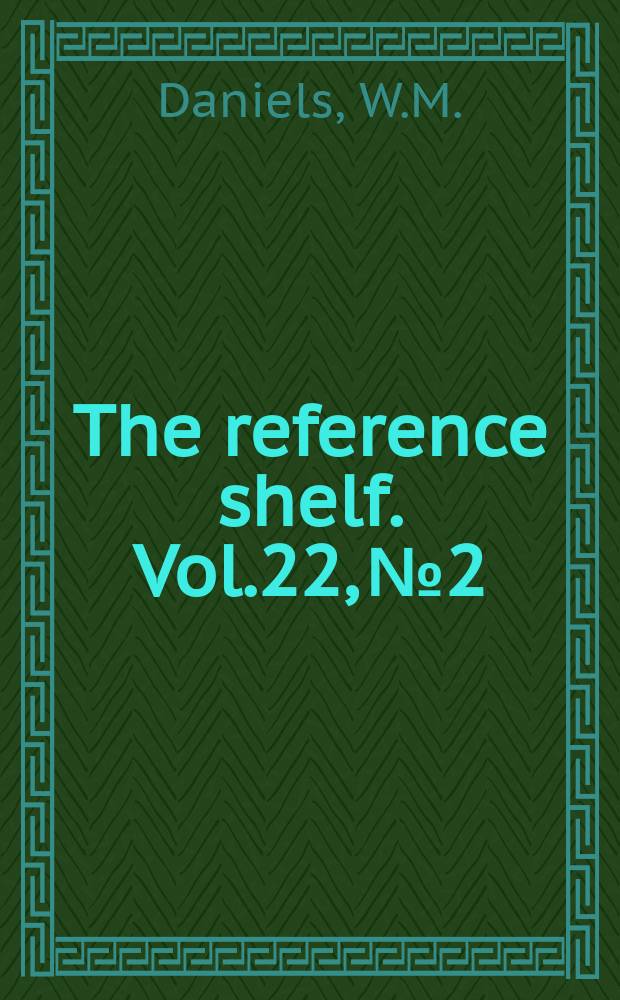 The reference shelf. Vol.22, №2 : Schould we nave more TVA's?