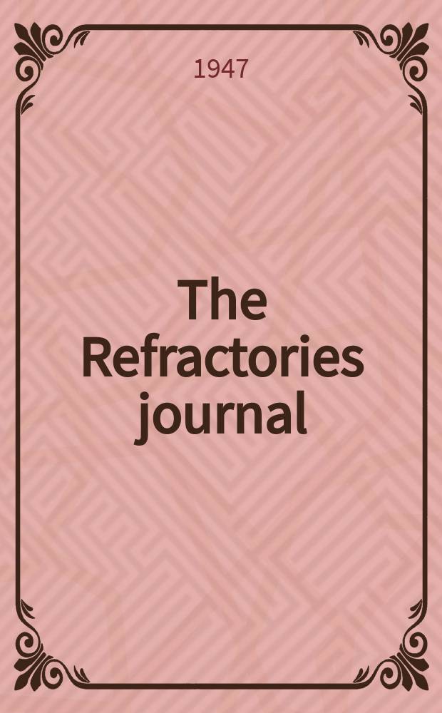 The Refractories journal