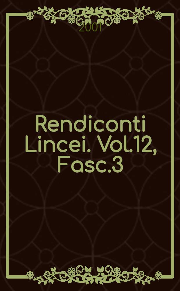 Rendiconti Lincei. Vol.12, Fasc.3