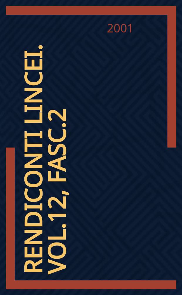 Rendiconti Lincei. Vol.12, Fasc.2