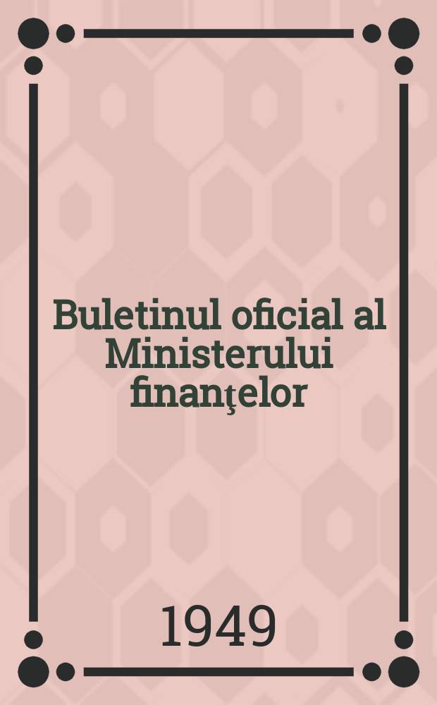 Buletinul oficial al Ministerului finanţelor