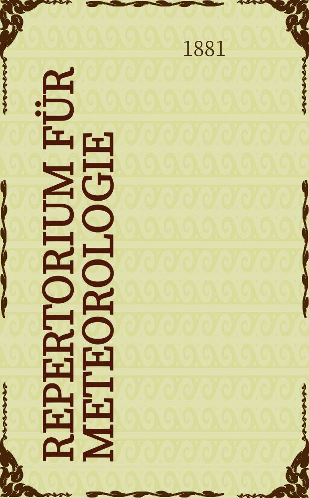 Repertorium für Meteorologie : Hrsg. von der k. Akad. der Wissenschaften. Bd.8, №1 : Die Stürme des Weissen Meeres