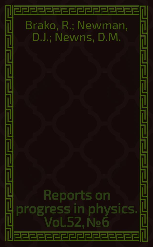 Reports on progress in physics. Vol.52, №6 : Theory of electronic .... The superposition model ...