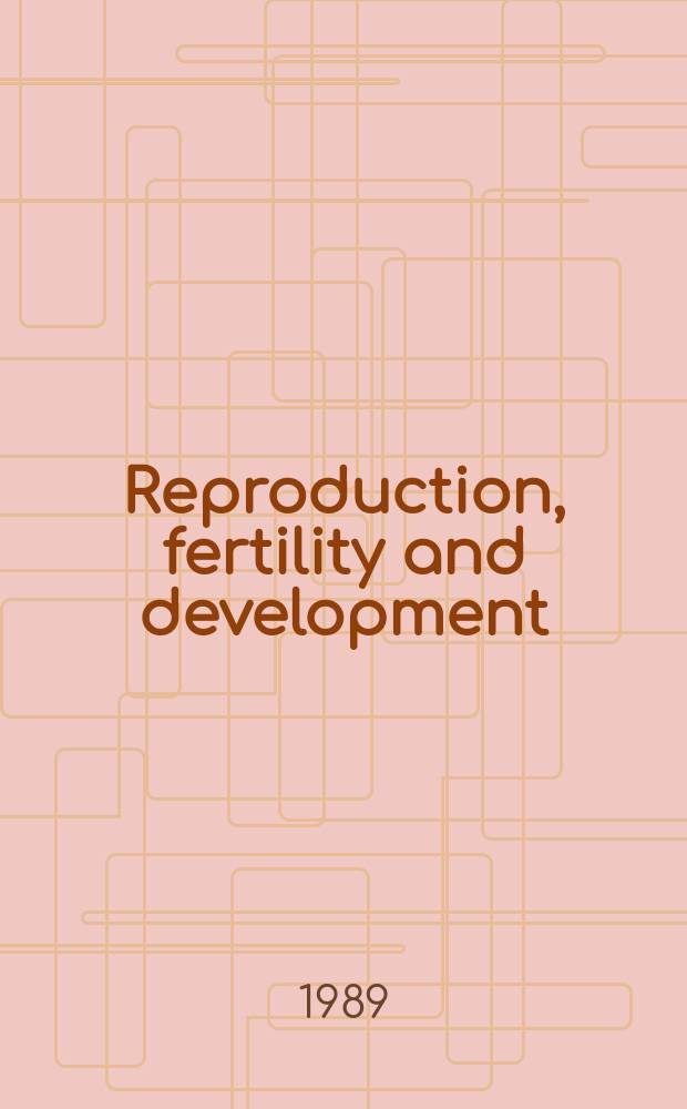 Reproduction, fertility and development : The offic. j. of. the Fertility soc. of Australia : Incorp. Clinical reproduction a. fertility