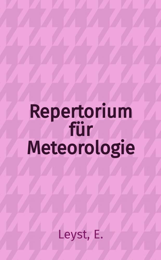 Repertorium für Meteorologie : Hrsg. von der k. Akad. der Wissenschaften. Bd.8, №9 : Die Cyclonenbahnen in Russland für die Jahre 1878-1880