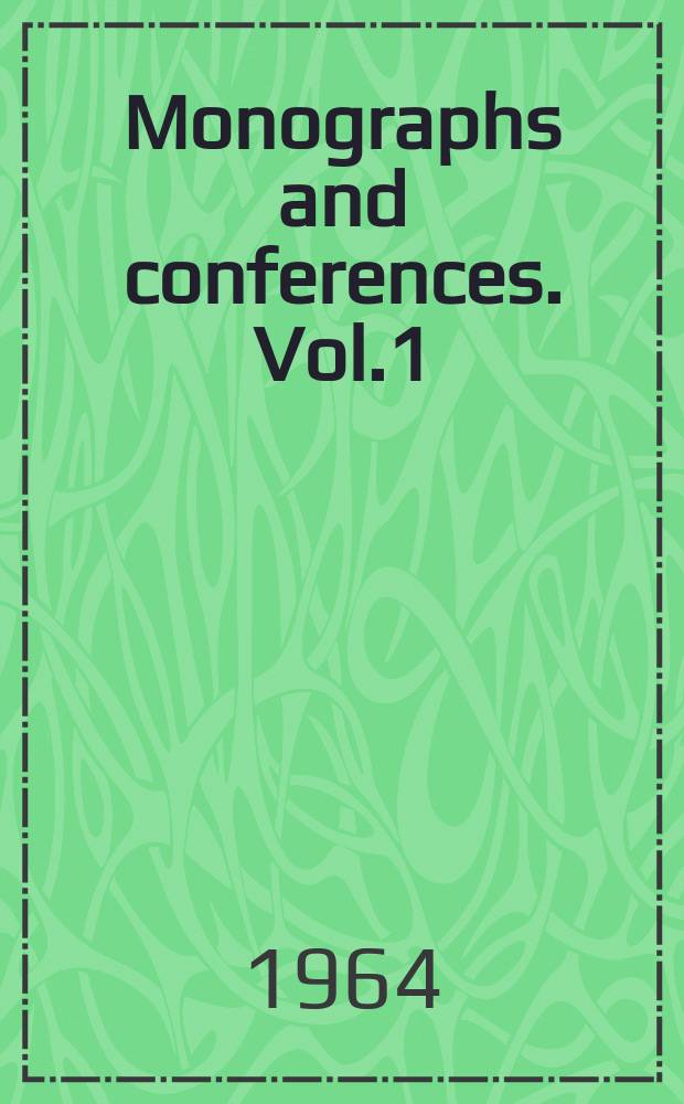 Monographs and conferences. Vol.1 : Ocular fine structure