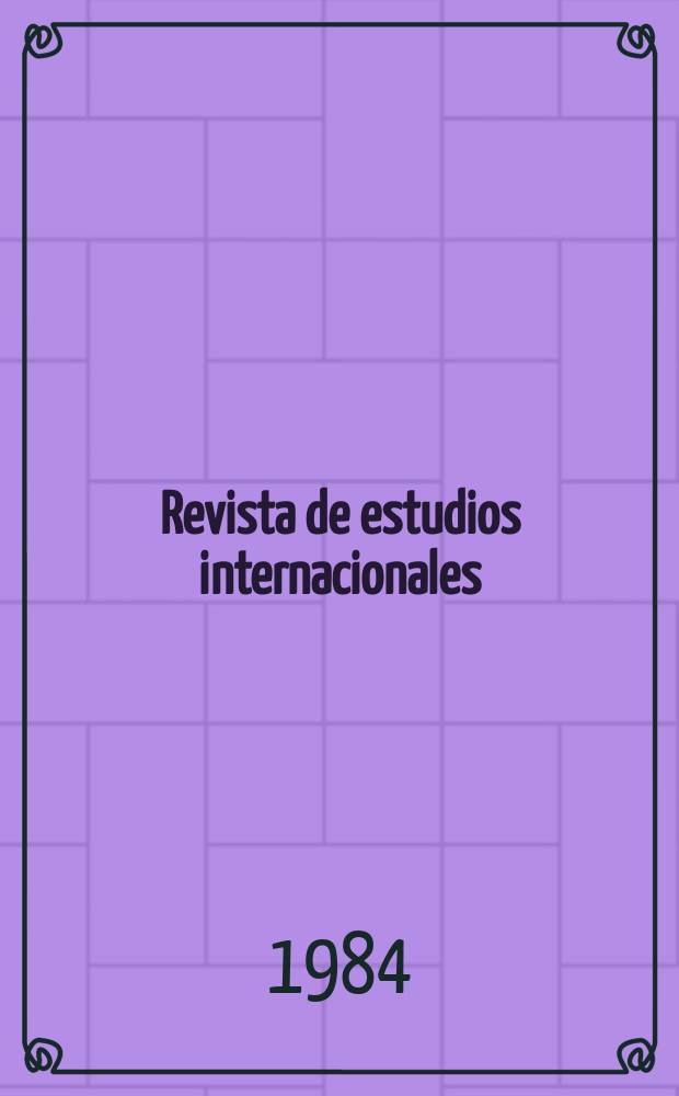 Revista de estudios internacionales