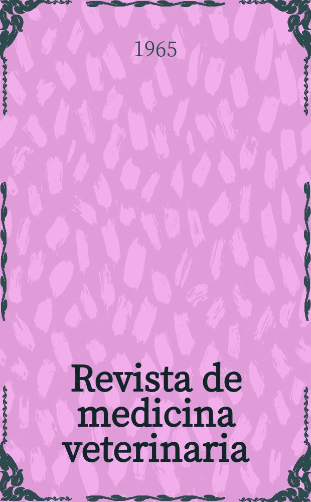 Revista de medicina veterinaria
