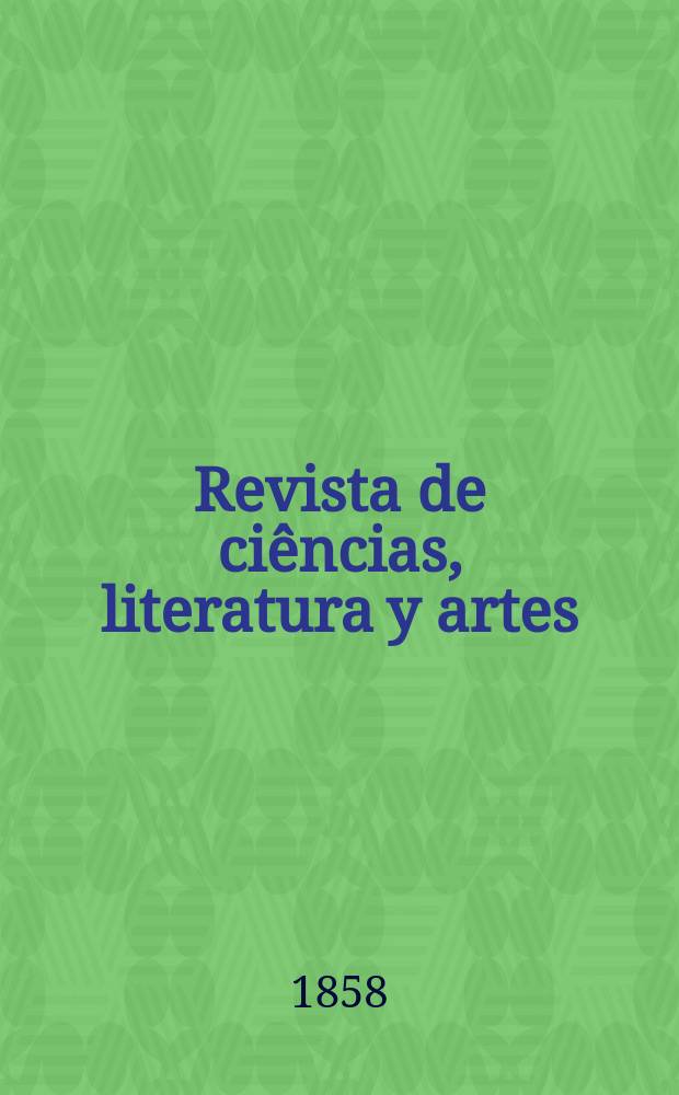 Revista de ciências , literatura y artes