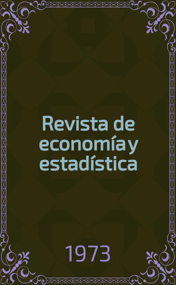 Revista de economía y estadística