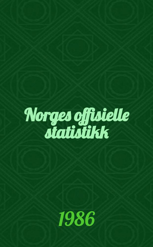 Norges offisielle statistikk