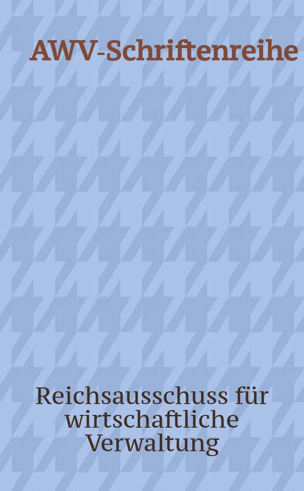 AWV-Schriftenreihe