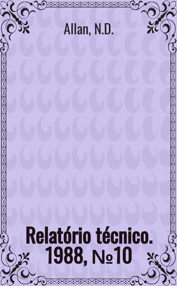 Relatório técnico. 1988, №10 : On integral bases of some ring of integers