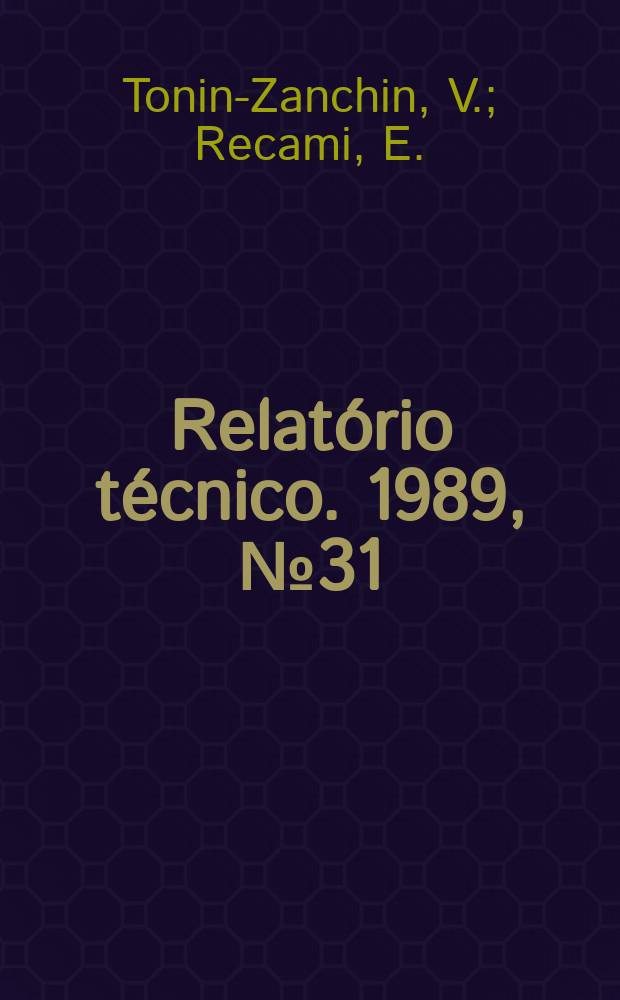 Relatório técnico. 1989, №31 : Unusual black-holes