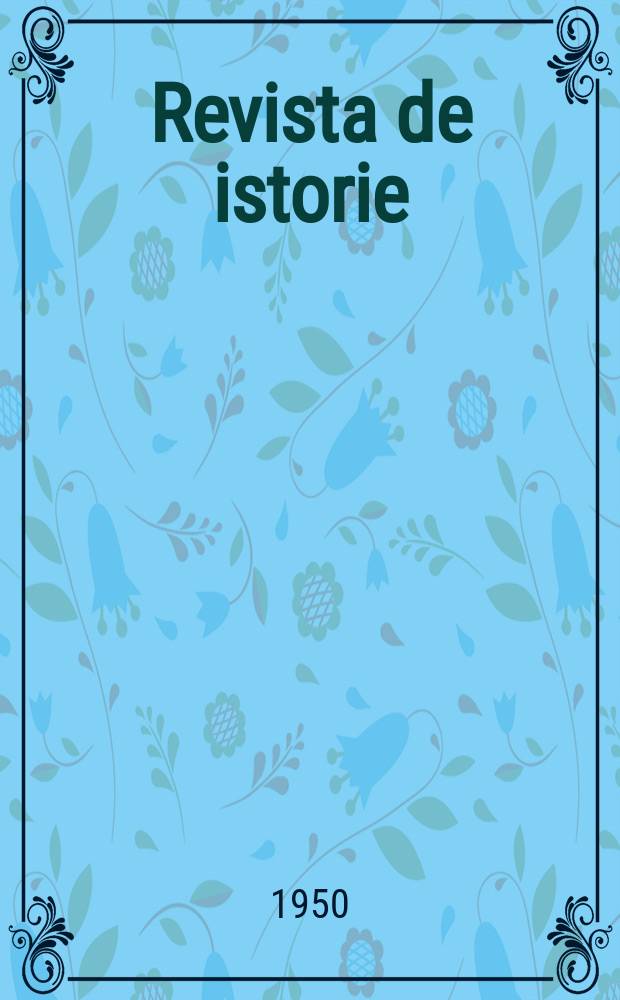 Revista de istorie