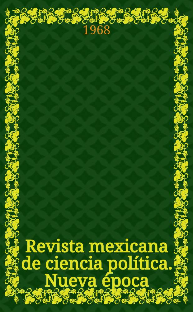 Revista mexicana de ciencia política. Nueva época