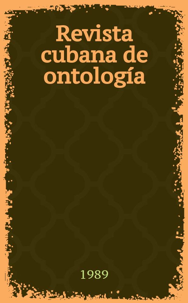 Revista cubana de ontología