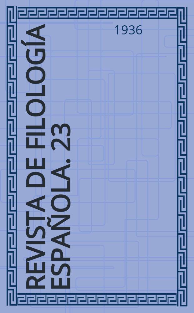 Revista de filología española. 23 : El libro de los caballos