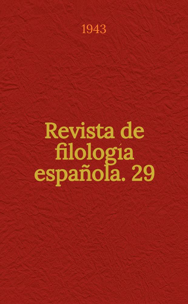 Revista de filología española. 29 : El habla de Mérida y sus cercanías