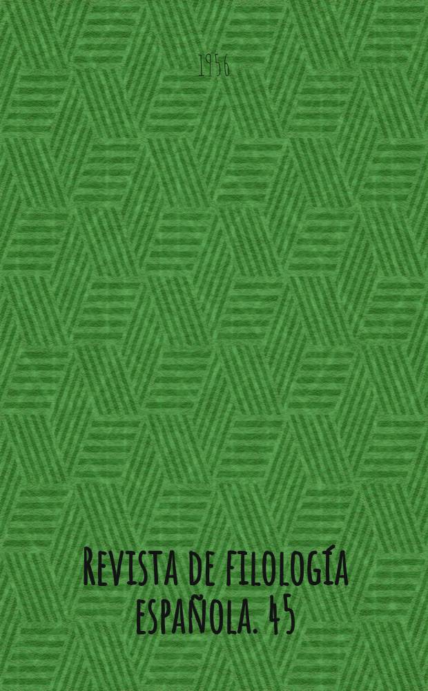 Revista de filología española. 45 : El Poema de Alfonso XI