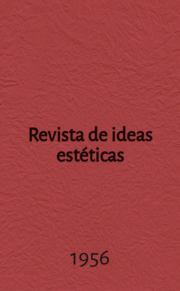 Revista de ideas estéticas