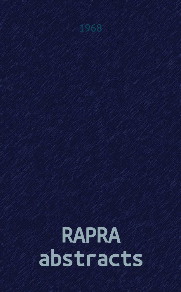 RAPRA abstracts