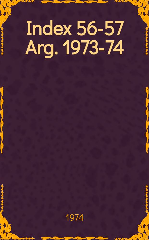 [Index] 56-57 Arg. 1973-74