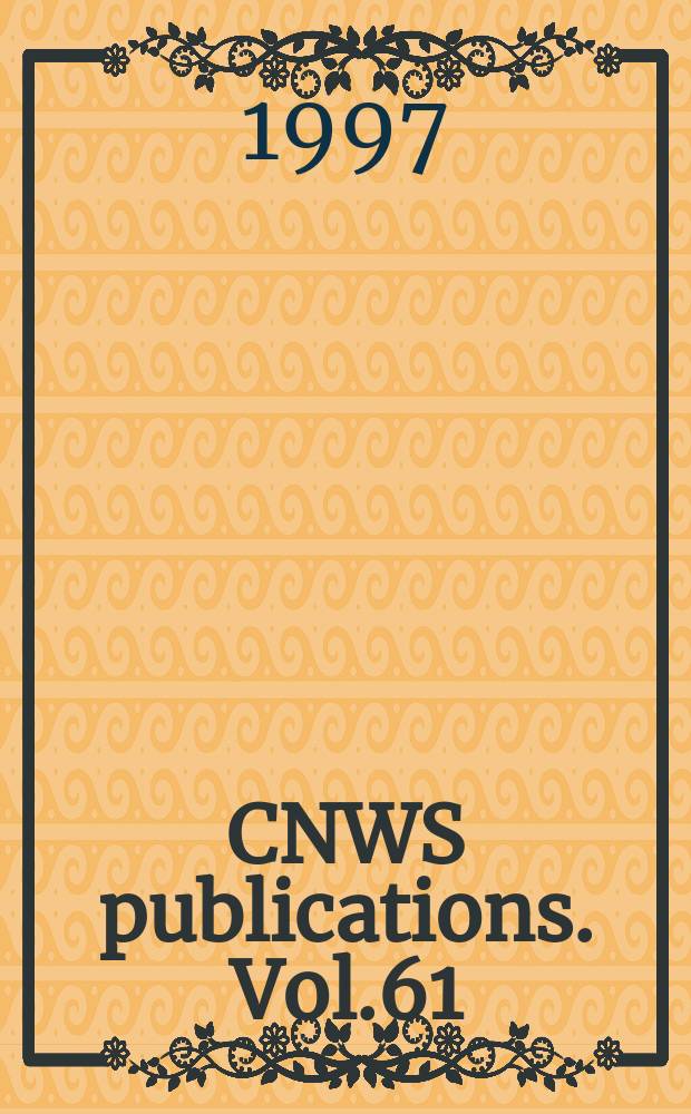 CNWS publications. Vol.61 : Malayu 2 m. bong