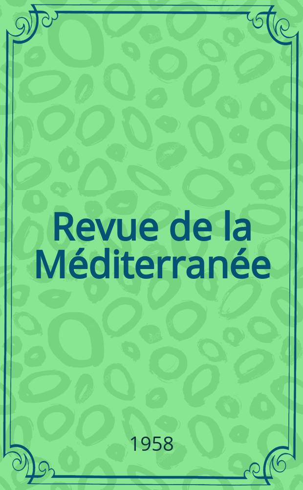 Revue de la Méditerranée