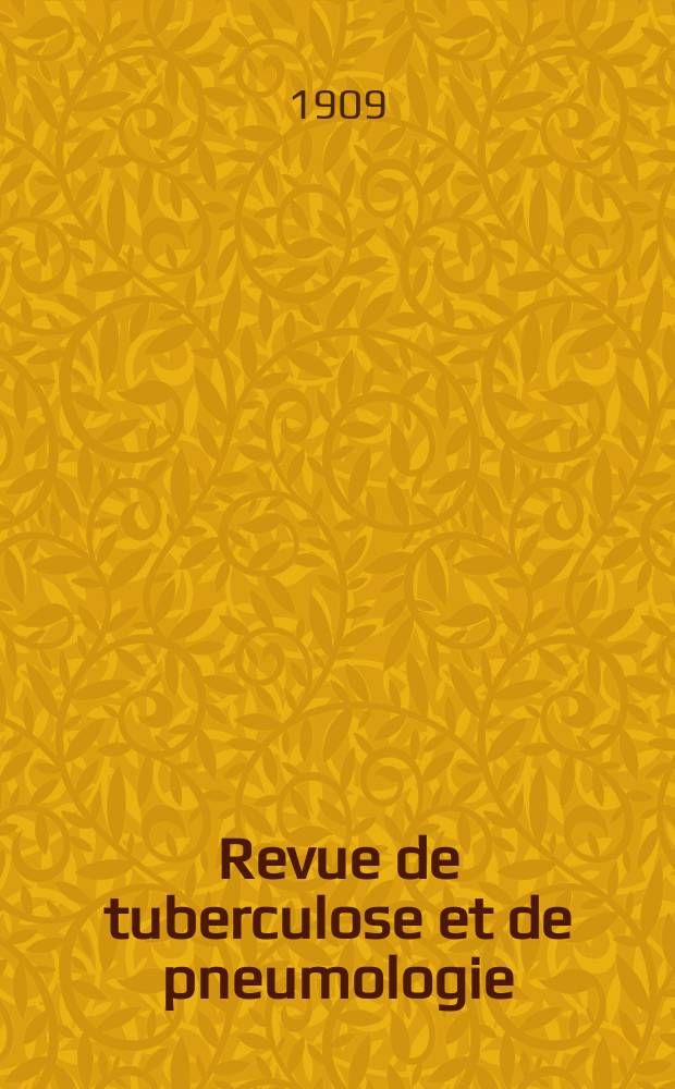 Revue de tuberculose et de pneumologie : Organe offic. de la Société française de tuberculose et du Comite national de défense contre la tuberculose. T.6, Указатель