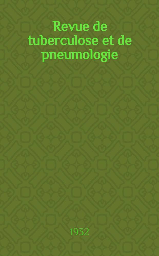 Revue de tuberculose et de pneumologie : Organe offic. de la Société française de tuberculose et du Comite national de défense contre la tuberculose. T.13, №9