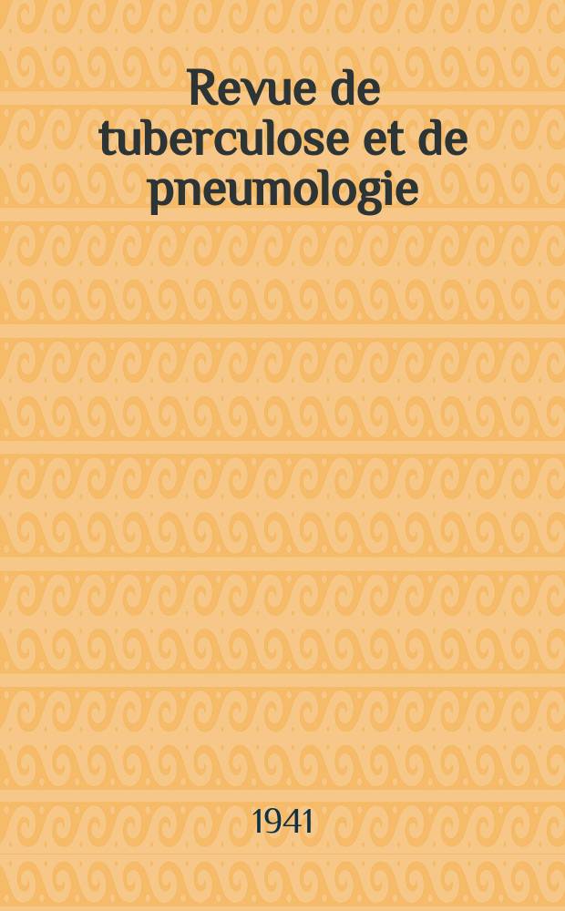 Revue de tuberculose et de pneumologie : Organe offic. de la Soci&eacute;t&eacute; fran&ccedil;aise de tuberculose et du Comite national de d&eacute;fense contre la tuberculose. T.6, №8