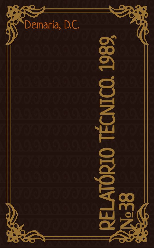 Relatório técnico. 1989, №38 : On the simple quotients ...