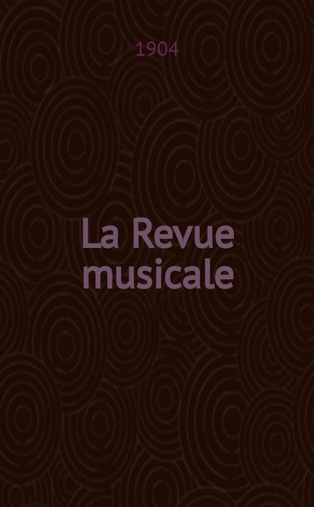 La Revue musicale