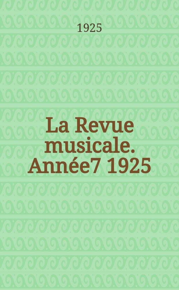 La Revue musicale. Année7 1925/1926, №2 : Ernest Chausson